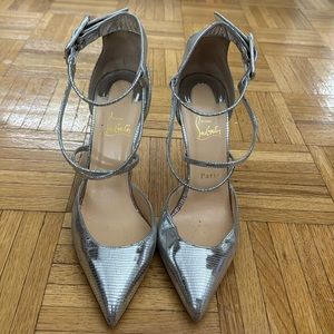 Christian Louboutin Silver Stilettos, size 40